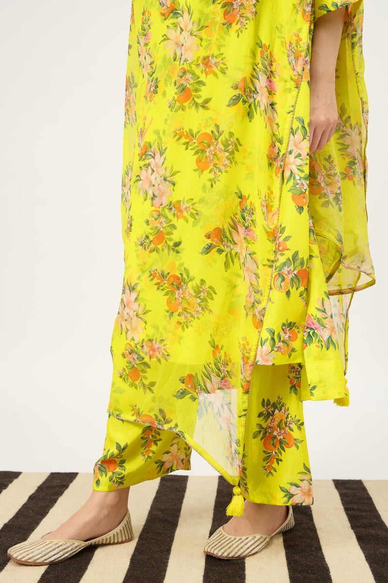 Lime Narangi Habutai Set