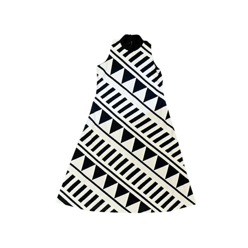 Lino Dress cotton by Ka-Sha in black color for women in Singapore