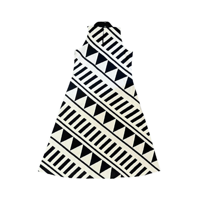 Lino Dress cotton by Ka-Sha in black color for women in Singapore