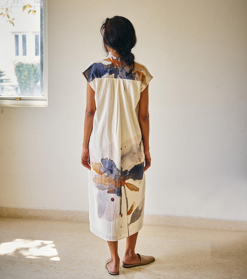 Lost in Whimsy Dress cotton by Khara Kapas in white for women in Singapore