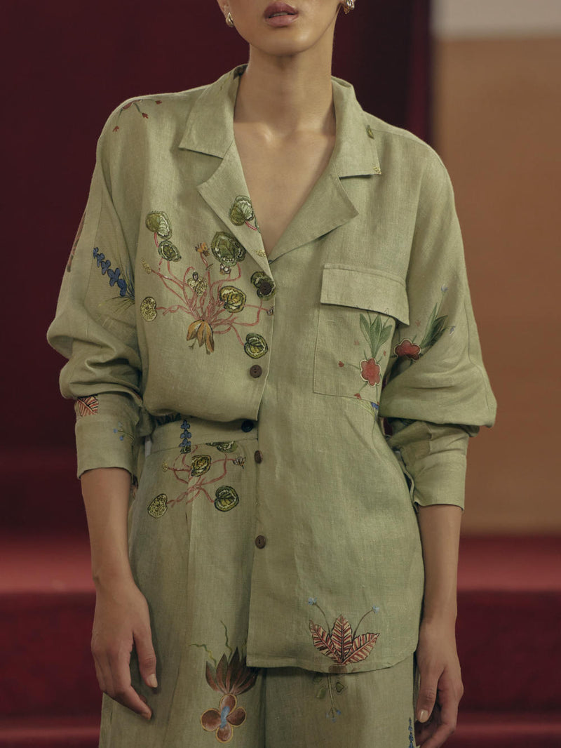 Lounge Shirt - Botanical Green by CORD for in Singapore