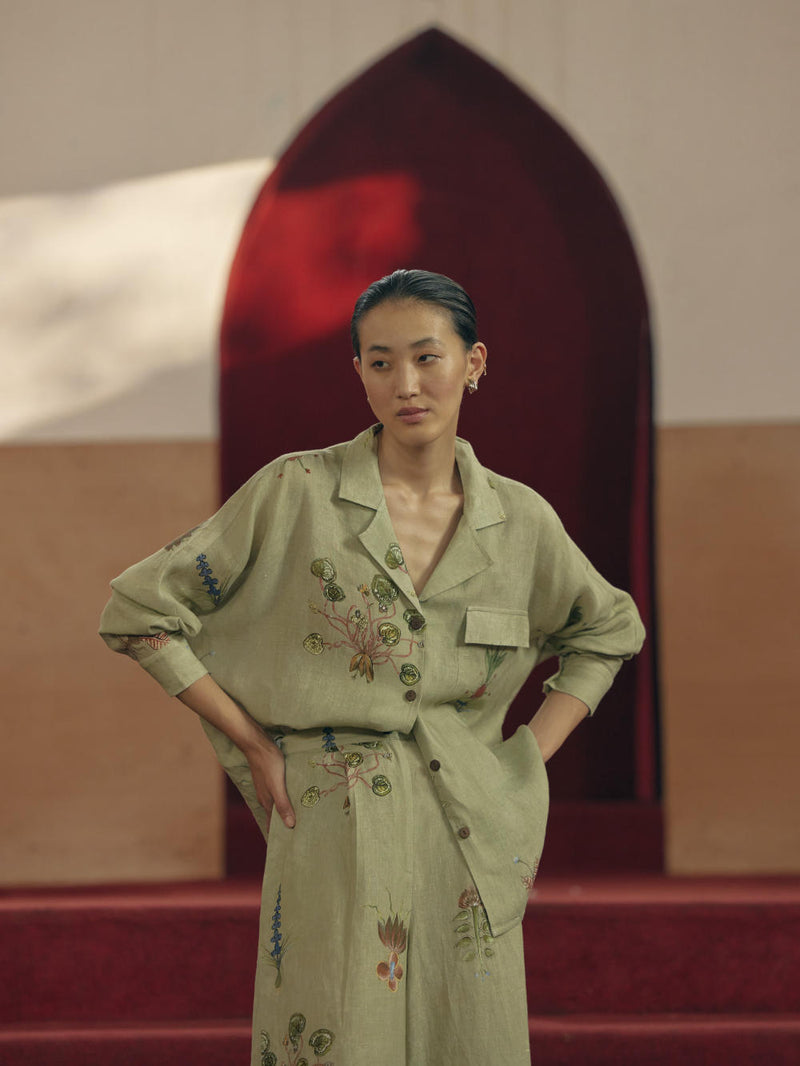 Lounge Shirt - Botanical Green by CORD for in Singapore