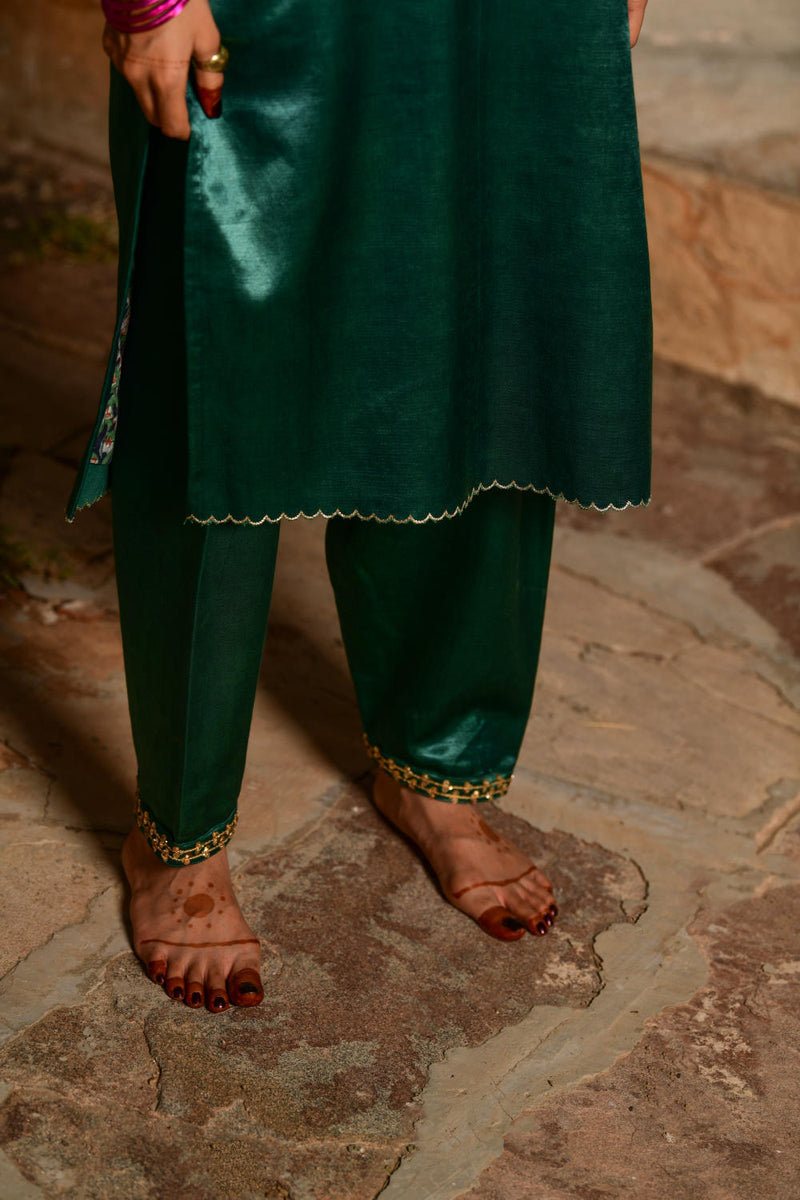 Mandakini Kurta Set by Tokree in green color for women in Singapore