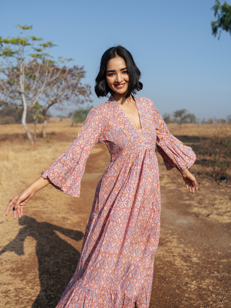 Pondi Dress - Handblock Printed Cotton Dress