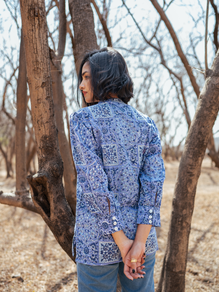 Jodhpur Shirt - Handblock Printed Cotton Shirt