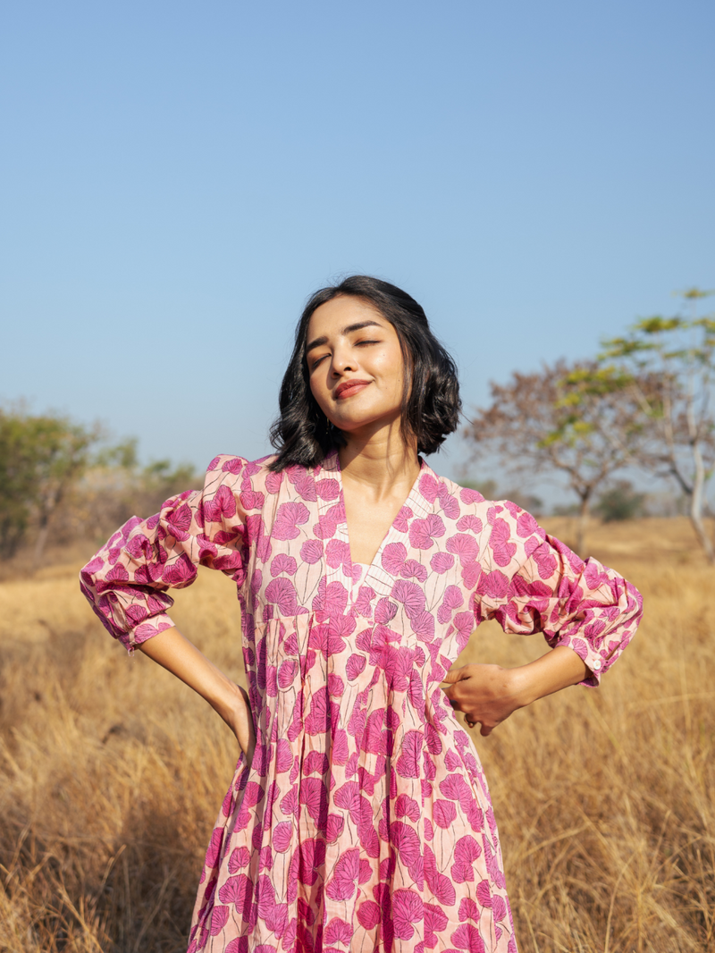 Mussoorie Dress - Handblock Printed Cotton Dress