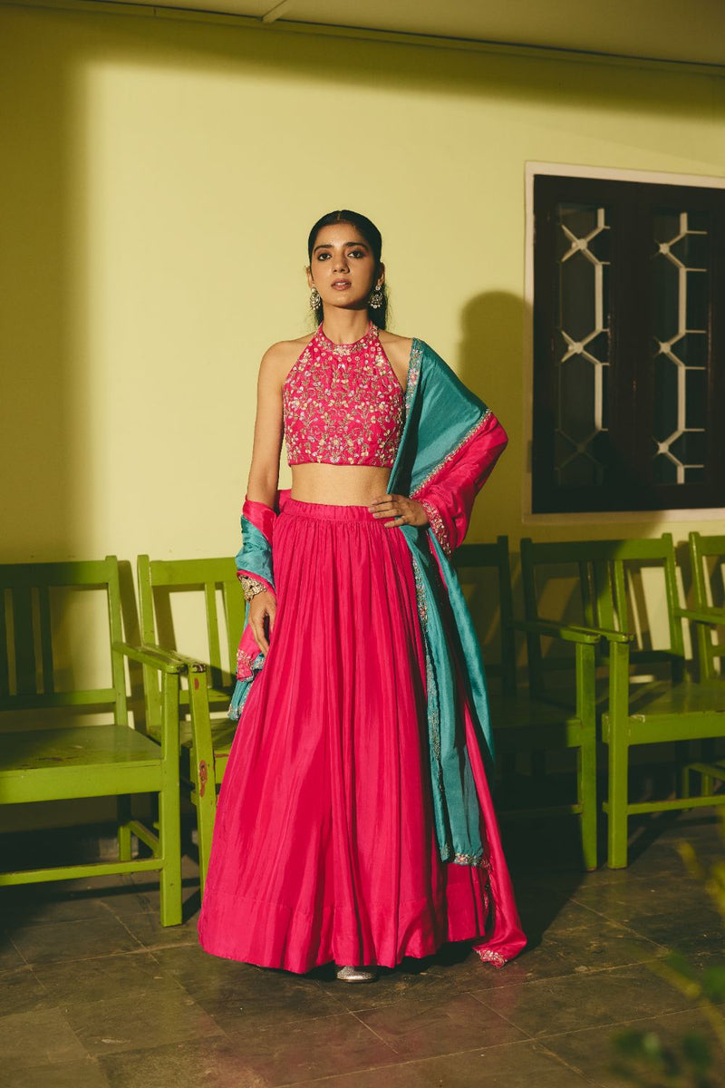 MEHERGUL & ABROO BLOUSE & LEHENGA