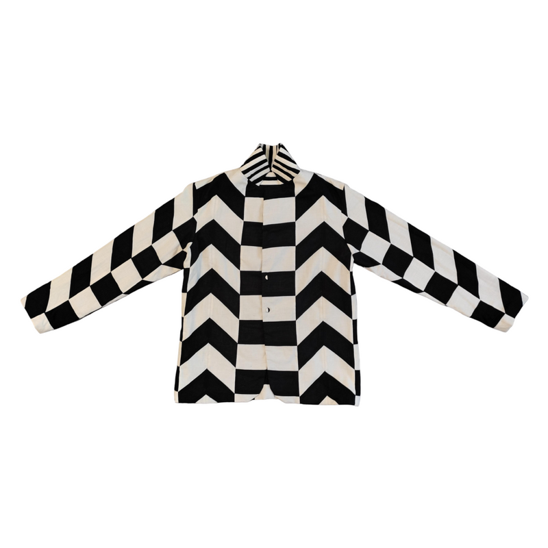 Unisex Ayna Blazer cotton by Ka-Sha in black color for women in Singapore