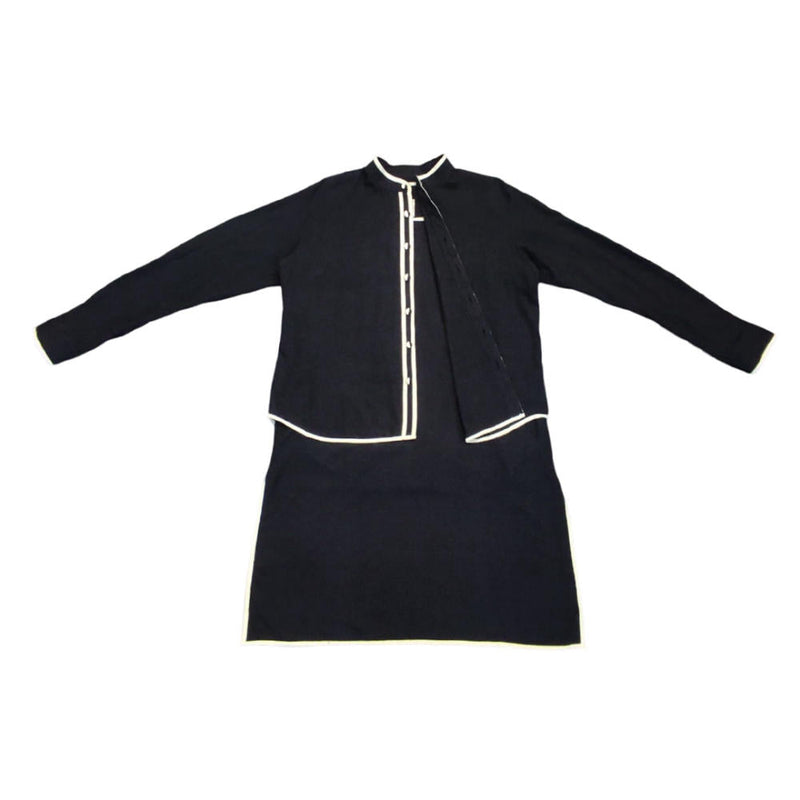 Unisex Dodo Shirt Kurta cotton by Ka-Sha in black color for women in Singapore