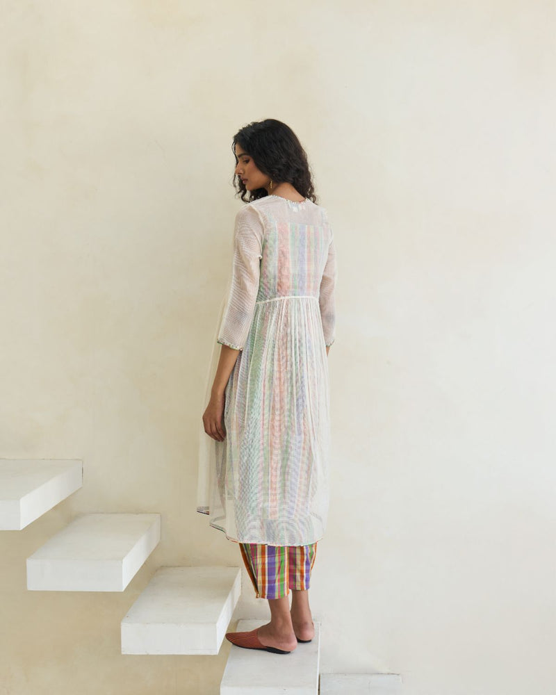 Minty Kurta cotton by SWATTI KAPOOR in multi color for women in Singapore