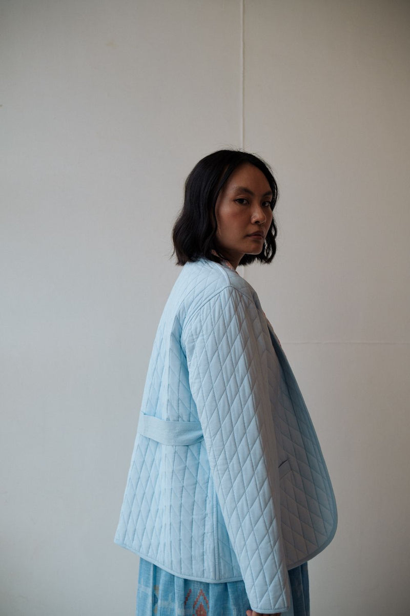 IRIS JACKET cotton by TOKREE in blue color for women in Singapore