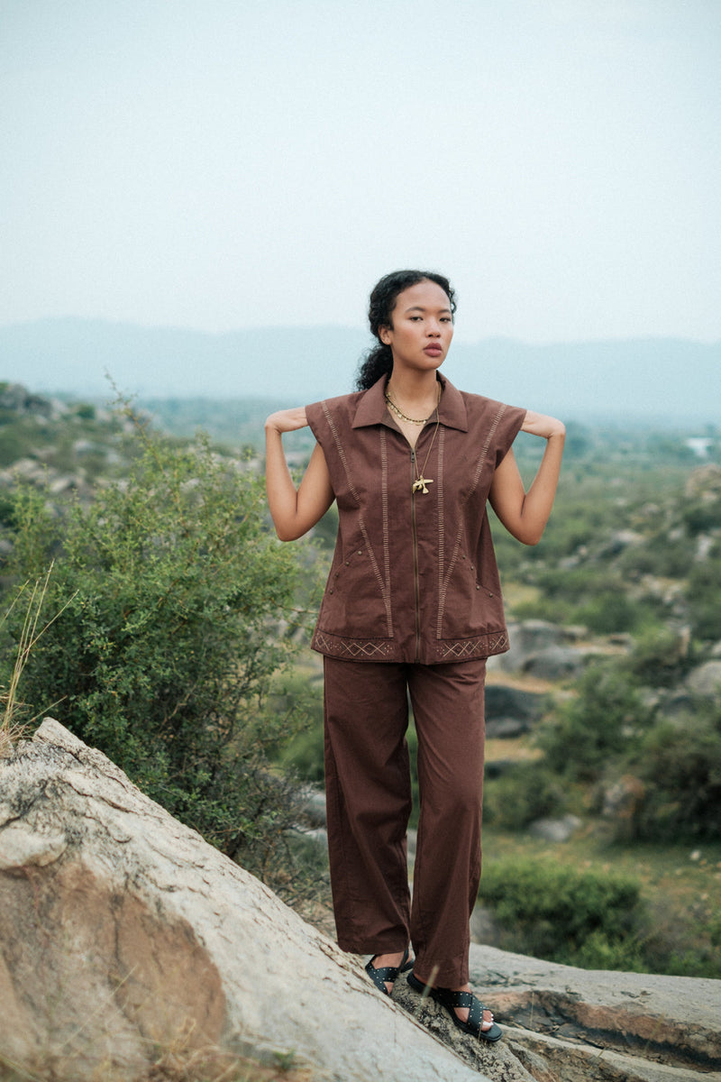 Antalya shirt jacket Crushed Cotton top/shirt by The Terra Tribe in green for women in Singapore