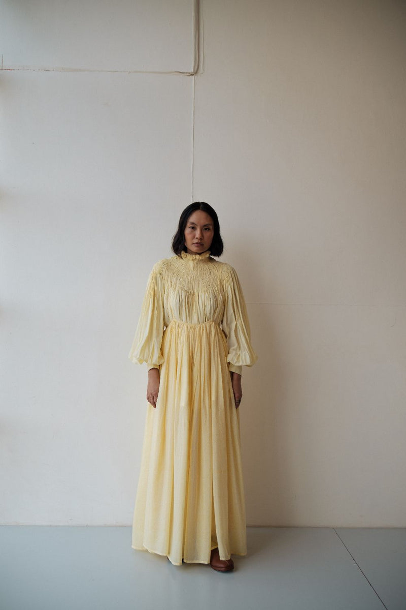 ASTER TOP cotton by TOKREE in yellow color for women in Singapore