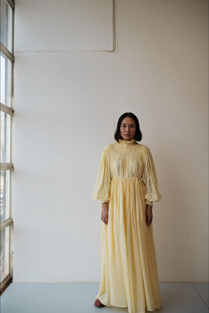 ASTER TOP cotton by TOKREE in yellow color for women in Singapore