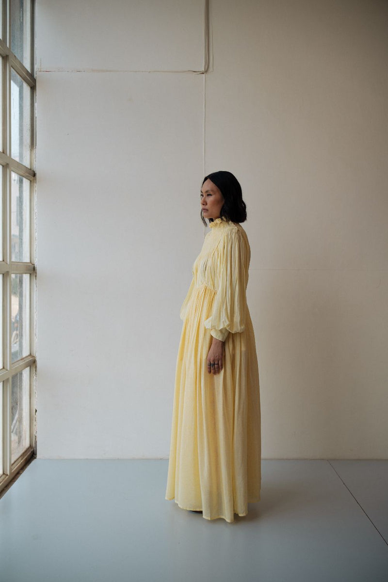 ASTER TOP cotton by TOKREE in yellow color for women in Singapore