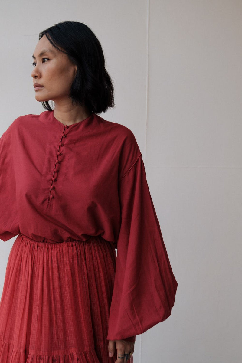 Maya Skirt by TOKREE in red color for women in Singapore