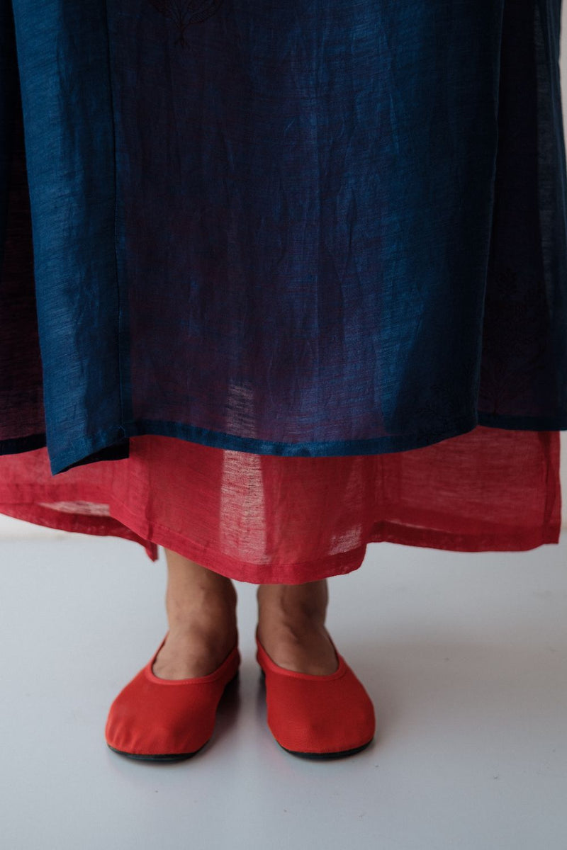 RESHAM BLUE DRESS silk by TOKREE in blue color for women in Singapore