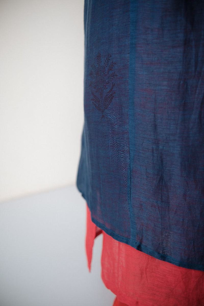 RESHAM BLUE DRESS silk by TOKREE in blue color for women in Singapore
