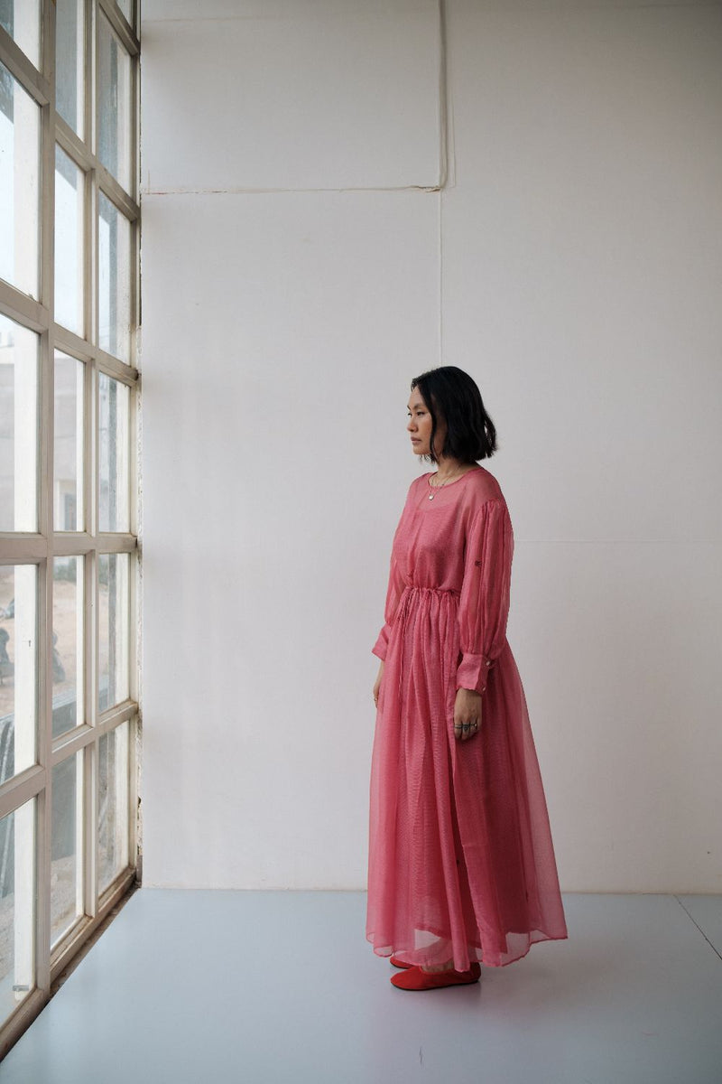 AMY DRESS silk by TOKREE in red color for women in Singapore