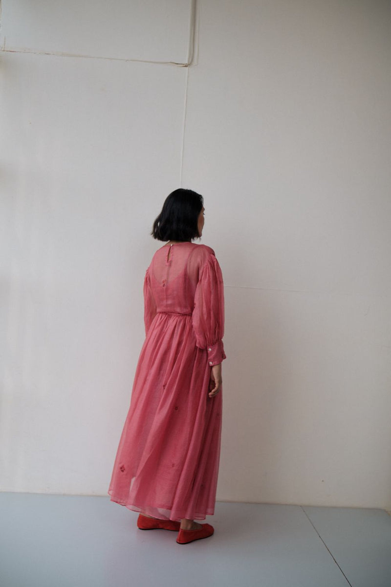 AMY DRESS silk by TOKREE in red color for women in Singapore