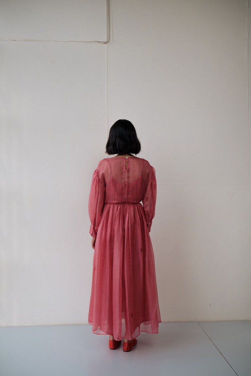 AMY DRESS silk by TOKREE in red color for women in Singapore