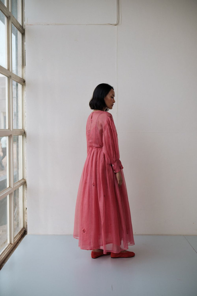 AMY DRESS silk by TOKREE in red color for women in Singapore