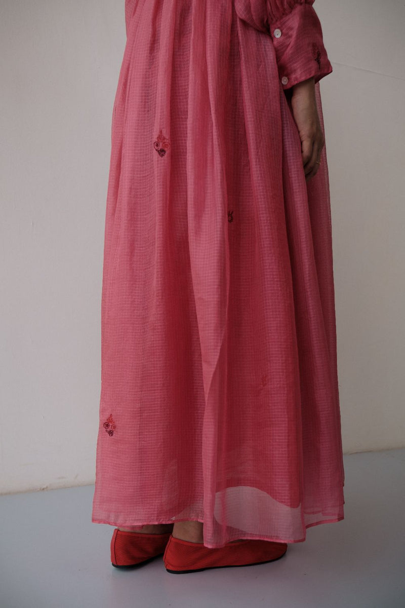 AMY DRESS silk by TOKREE in red color for women in Singapore