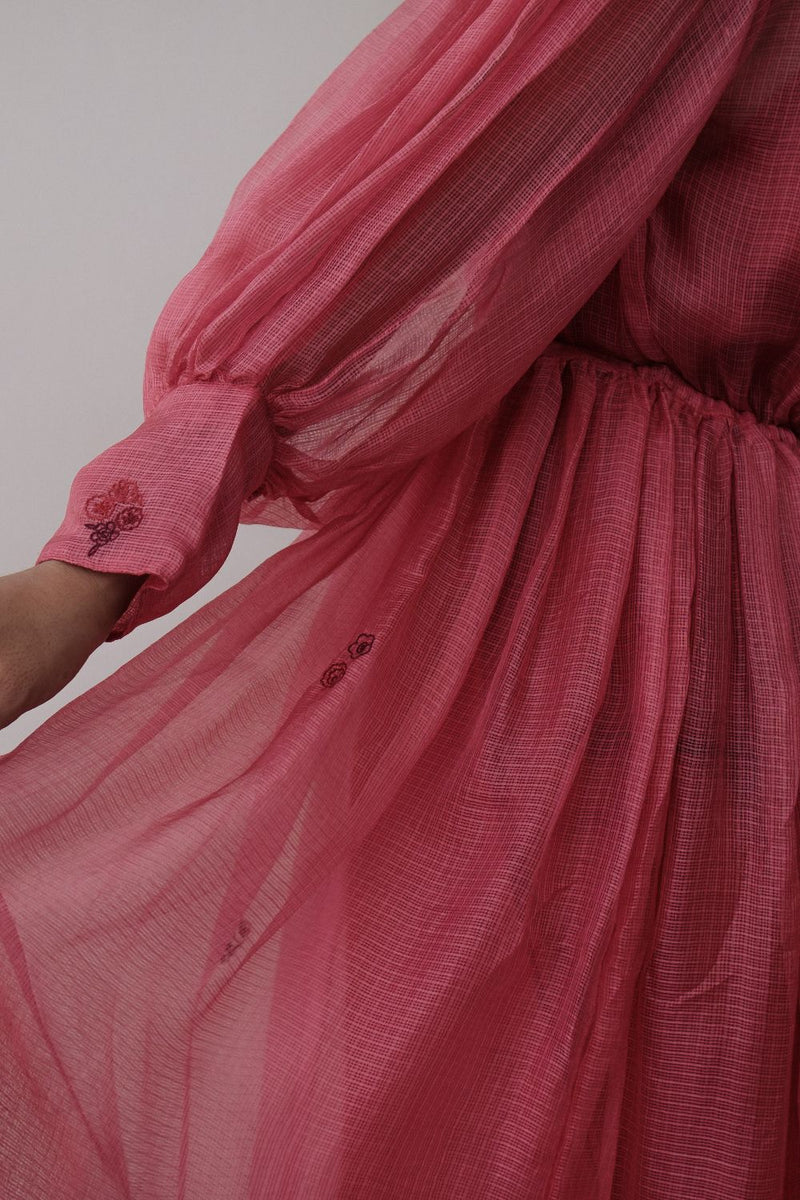 AMY DRESS silk by TOKREE in red color for women in Singapore