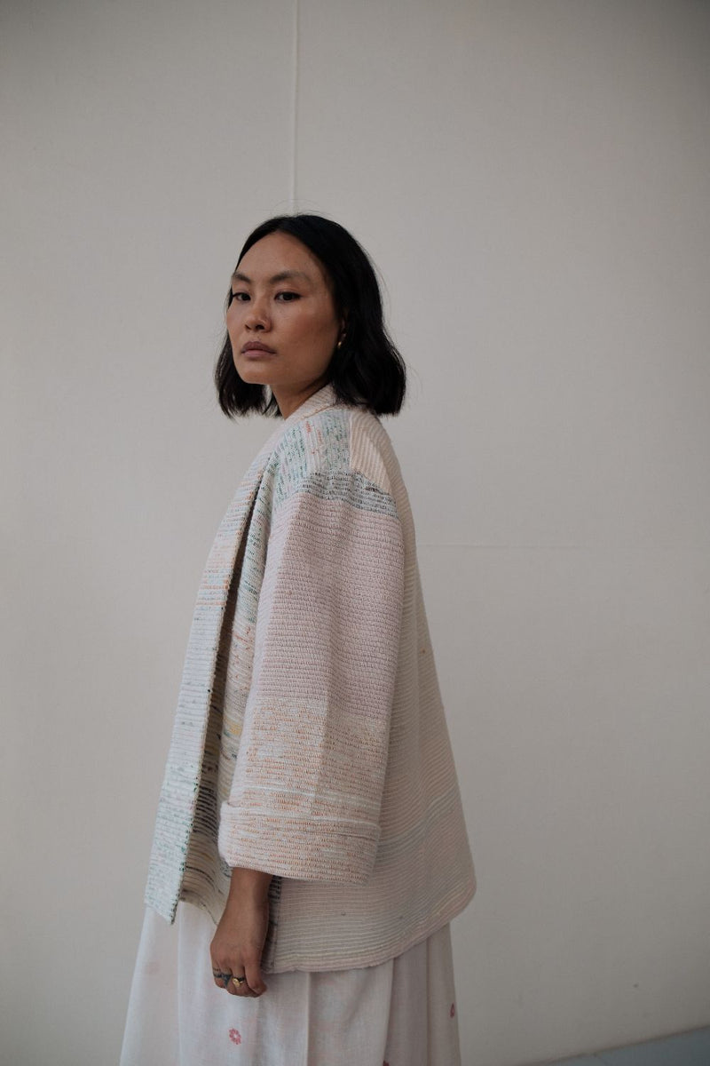 ZILA SHORT JACKET cotton by TOKREE in multi color for women in Singapore