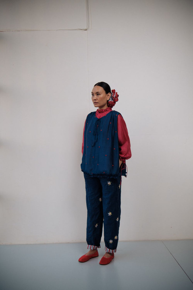 NITAI PANT cotton by TOKREE in blue color for women in Singapore