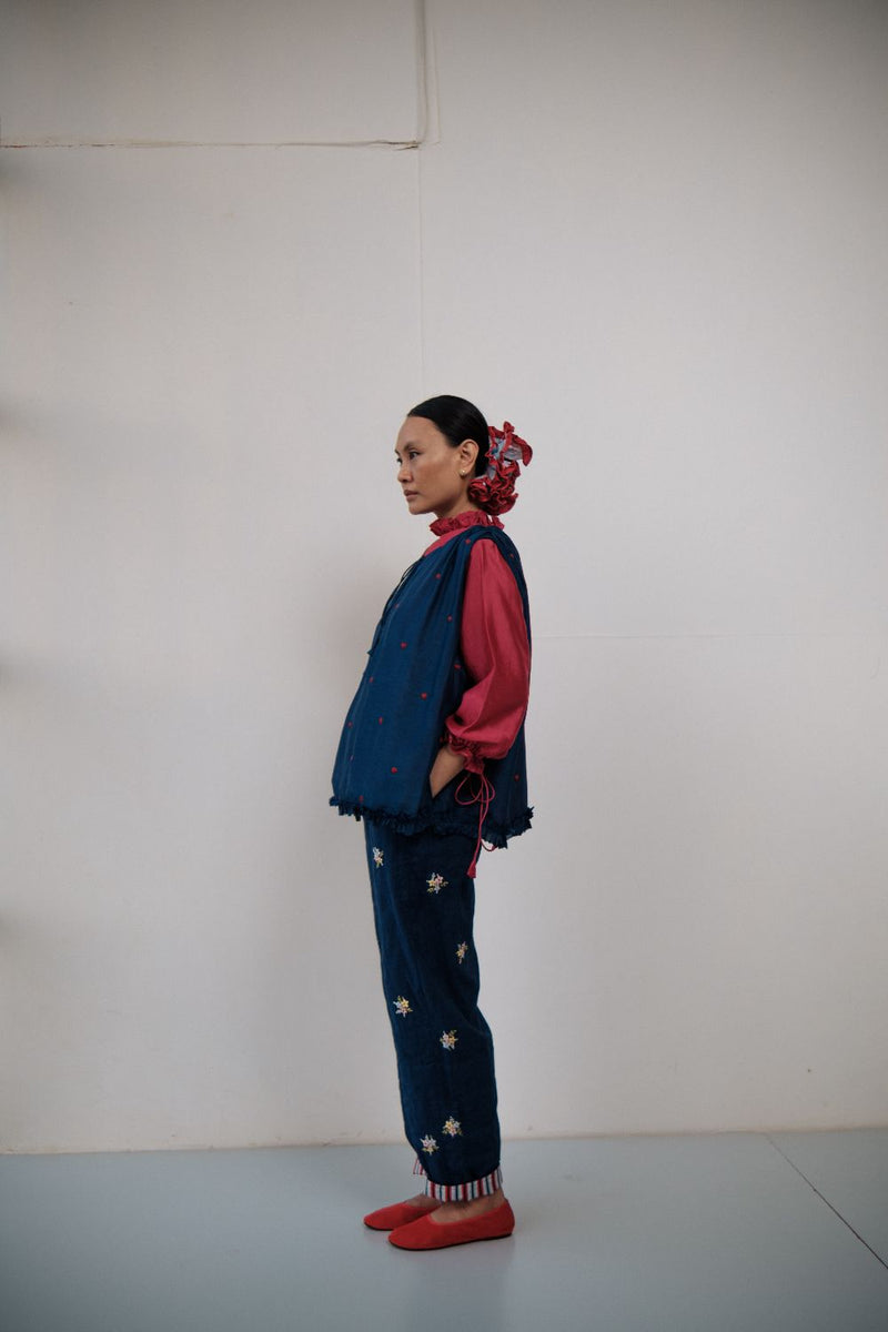 NITAI PANT cotton by TOKREE in blue color for women in Singapore