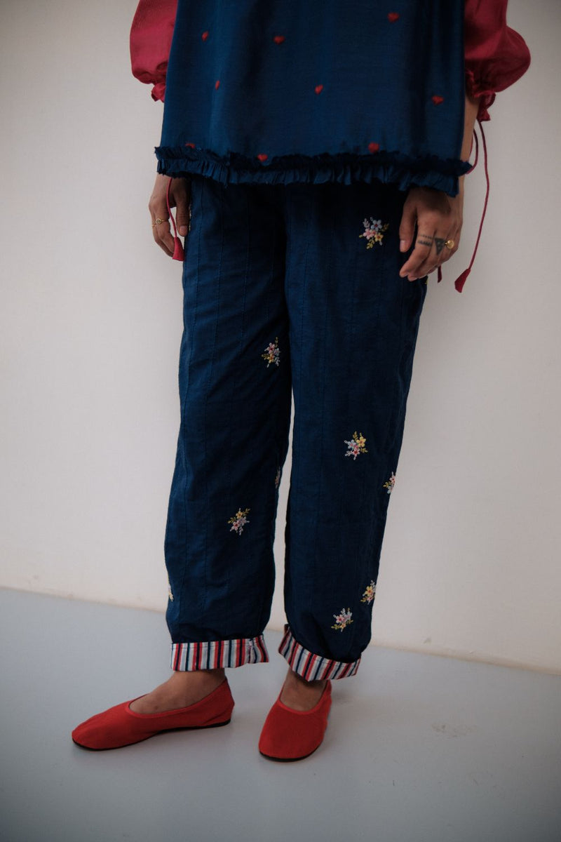 NITAI PANT cotton by TOKREE in blue color for women in Singapore