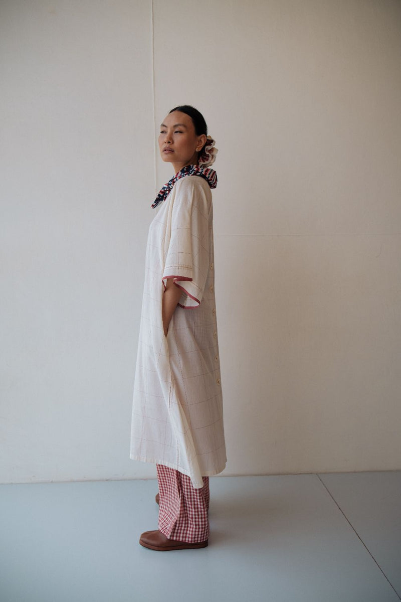 KALA DRESS cotton by TOKREE in white color for women in Singapore