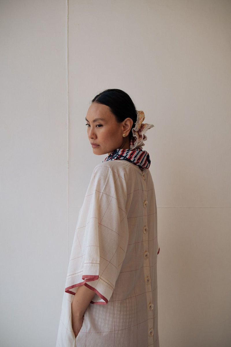 KALA DRESS cotton by TOKREE in white color for women in Singapore