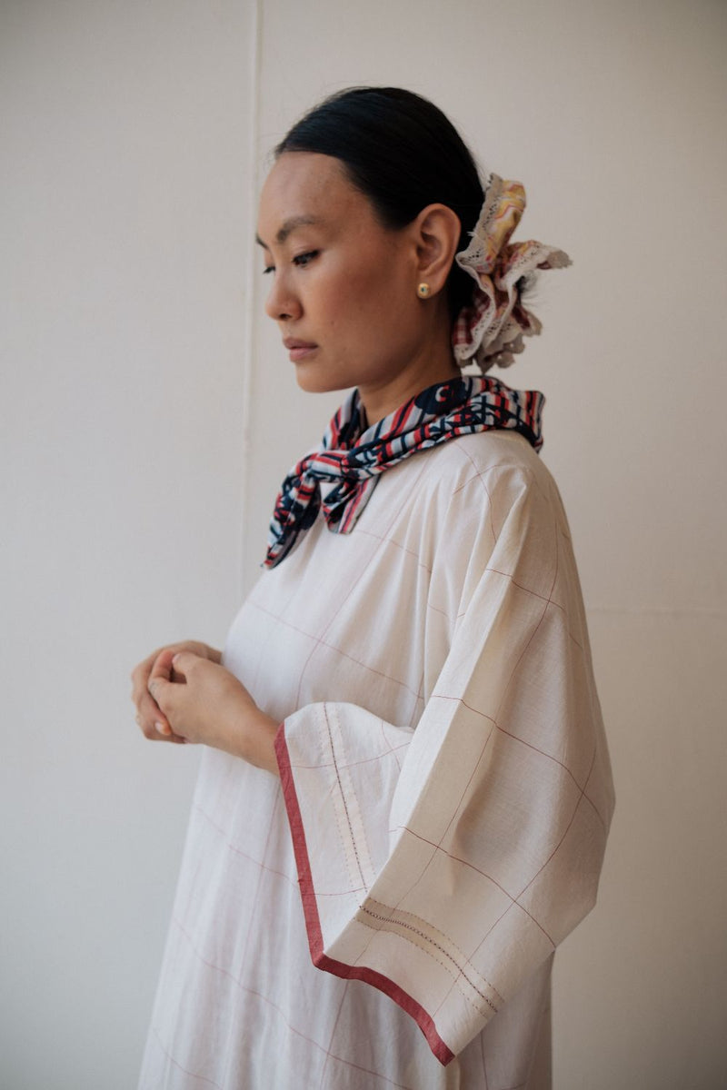 KALA DRESS cotton by TOKREE in white color for women in Singapore