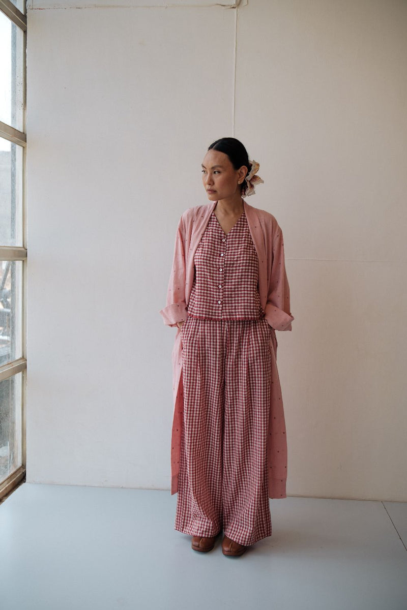 ROSA PANT cotton by TOKREE in red color for women in Singapore