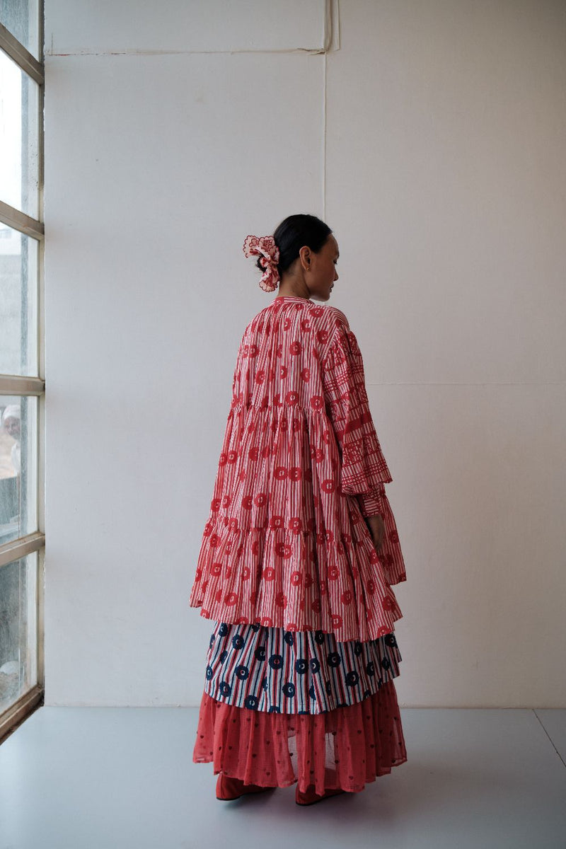 DAISY DRESS cotton by TOKREE in red color for women in Singapore