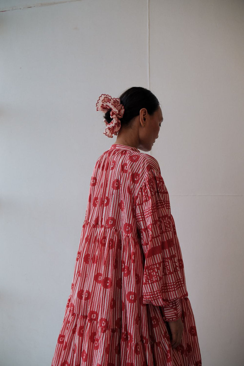 DAISY DRESS cotton by TOKREE in red color for women in Singapore