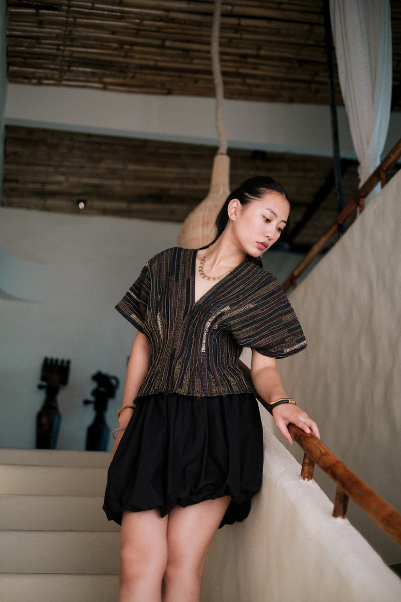 Chobe Balloon skirt short s skirt by The Terra Tribe in green for women in Singapore