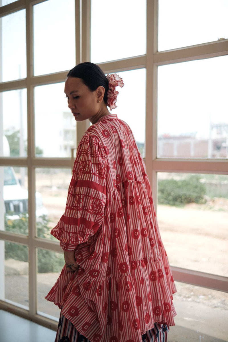 DAISY DRESS cotton by TOKREE in red color for women in Singapore