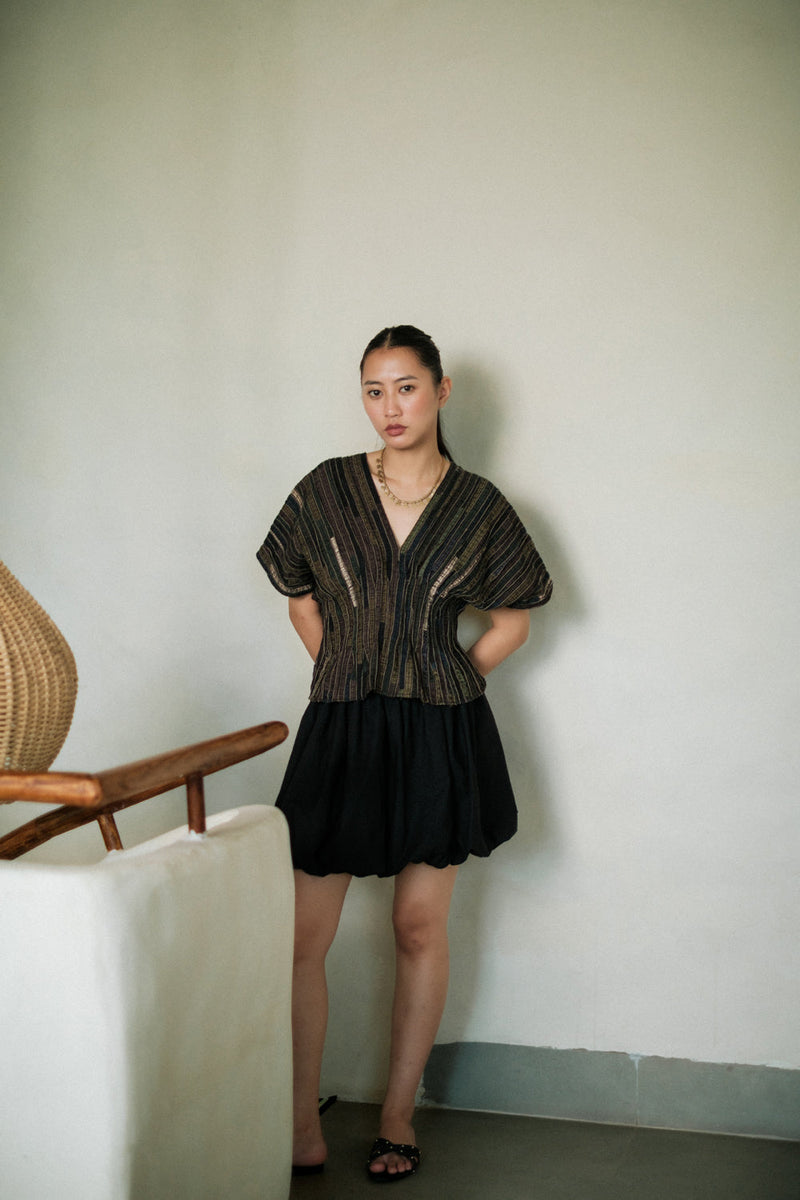 Chobe Balloon skirt short s skirt by The Terra Tribe in green for women in Singapore