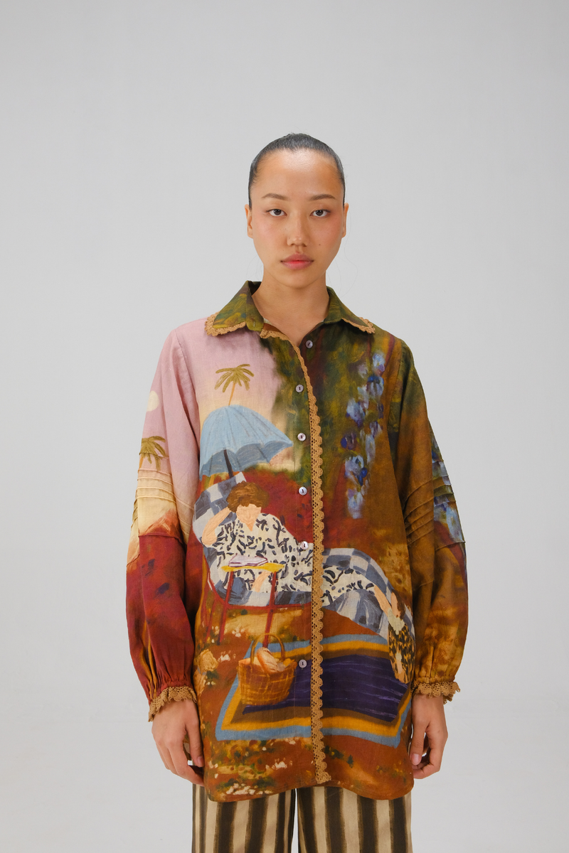 MOIRA SHIRT-Lakeside linen by CORD for women in Singapore