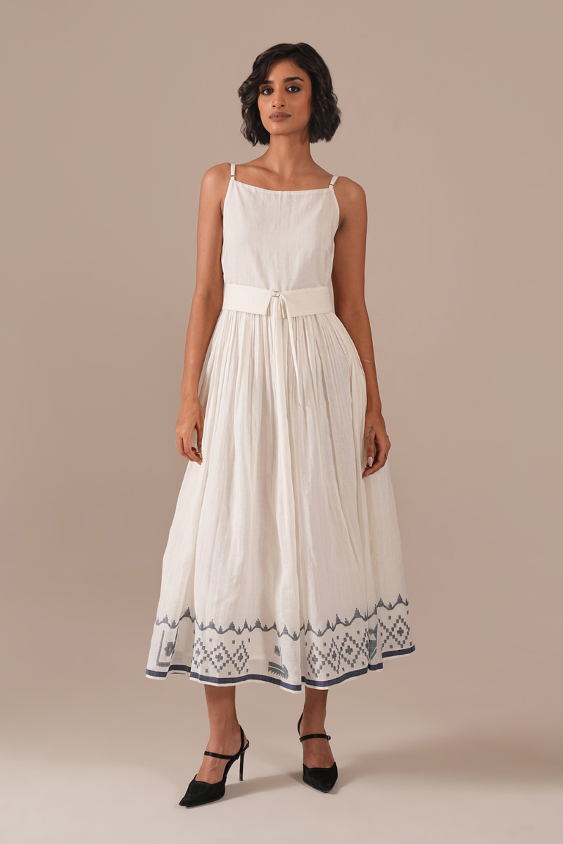MOON GLOW DRESS 100% cotton Buy MOON GLOW DRESS from C&W | Dresses for Women by Indigo Dreams in white color for women in Singapore
