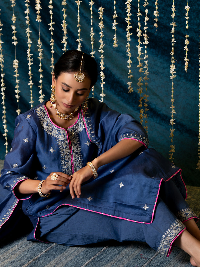 Saanjh Kurta Set silk Buy Saanjh Kurta Set from C&W | Kurta/Kurta Sets for Women by Maison Shefali for women in Singapore