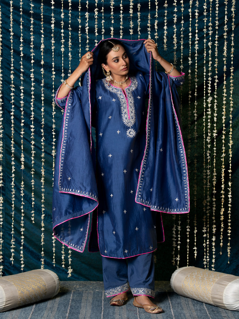 Saanjh Kurta Set silk Buy Saanjh Kurta Set from C&W | Kurta/Kurta Sets for Women by Maison Shefali for women in Singapore