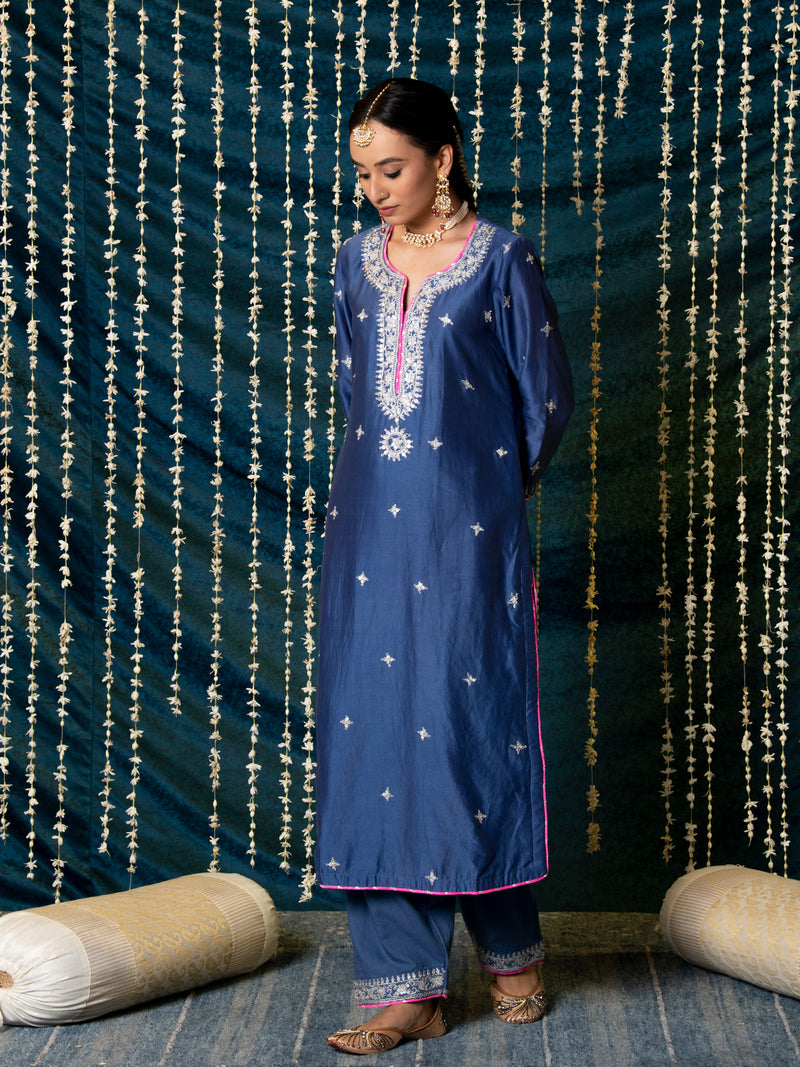 Saanjh Kurta Set silk Buy Saanjh Kurta Set from C&W | Kurta/Kurta Sets for Women by Maison Shefali for women in Singapore
