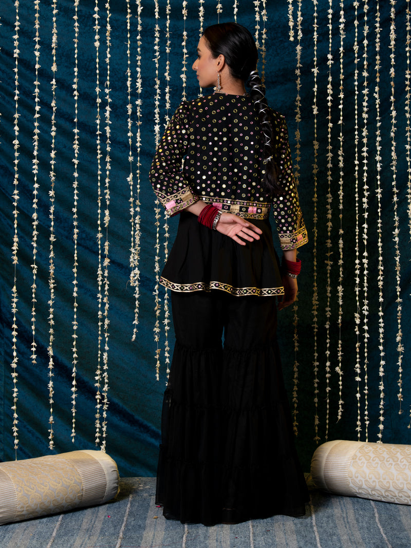 Aks Jacket Gharara Set cotton Buy Aks Jacket Gharara Set from C&W | Kurta/Kurta Sets for Women by Maison Shefali for women in Singapore