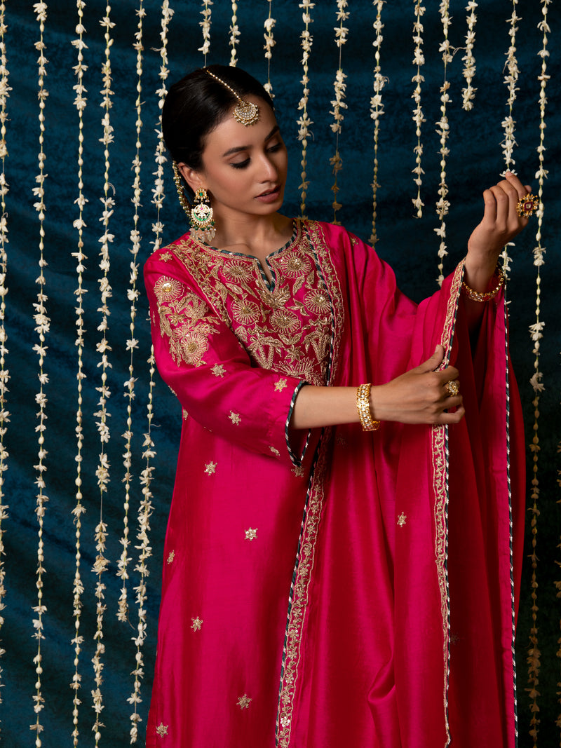 Gulaab Kurta Set silk Buy Gulaab Kurta Set from C&W | Kurta/Kurta Sets for Women by Maison Shefali for women in Singapore
