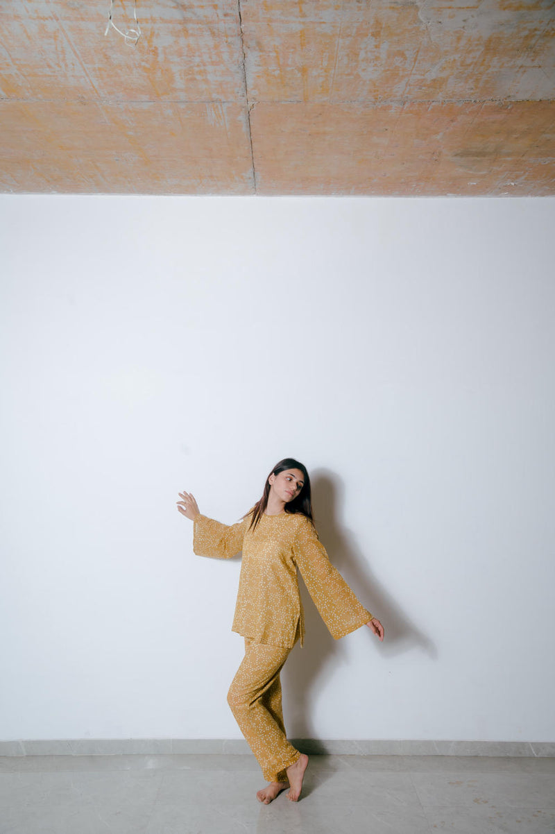 Mustard Co-ord Set Co-ord Set by Homegrown by Alterego for women in Singapore