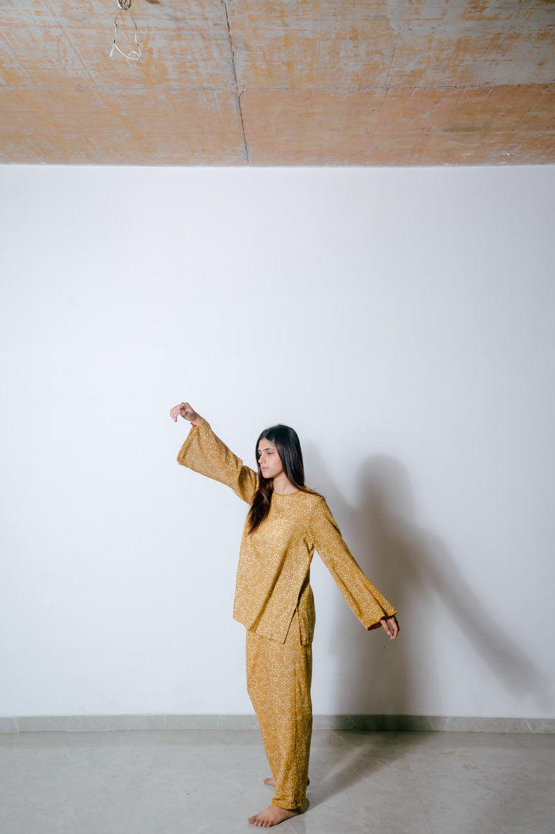 Mustard Co-ord Set Co-ord Set by Homegrown by Alterego for women in Singapore